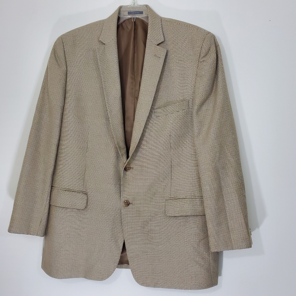 Club Room Tan Houndstooth  Blazer, Size 46R